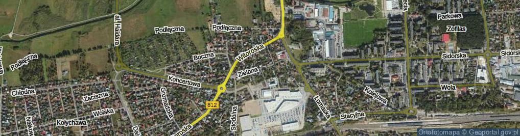 Zdjęcie satelitarne Zielona ul.